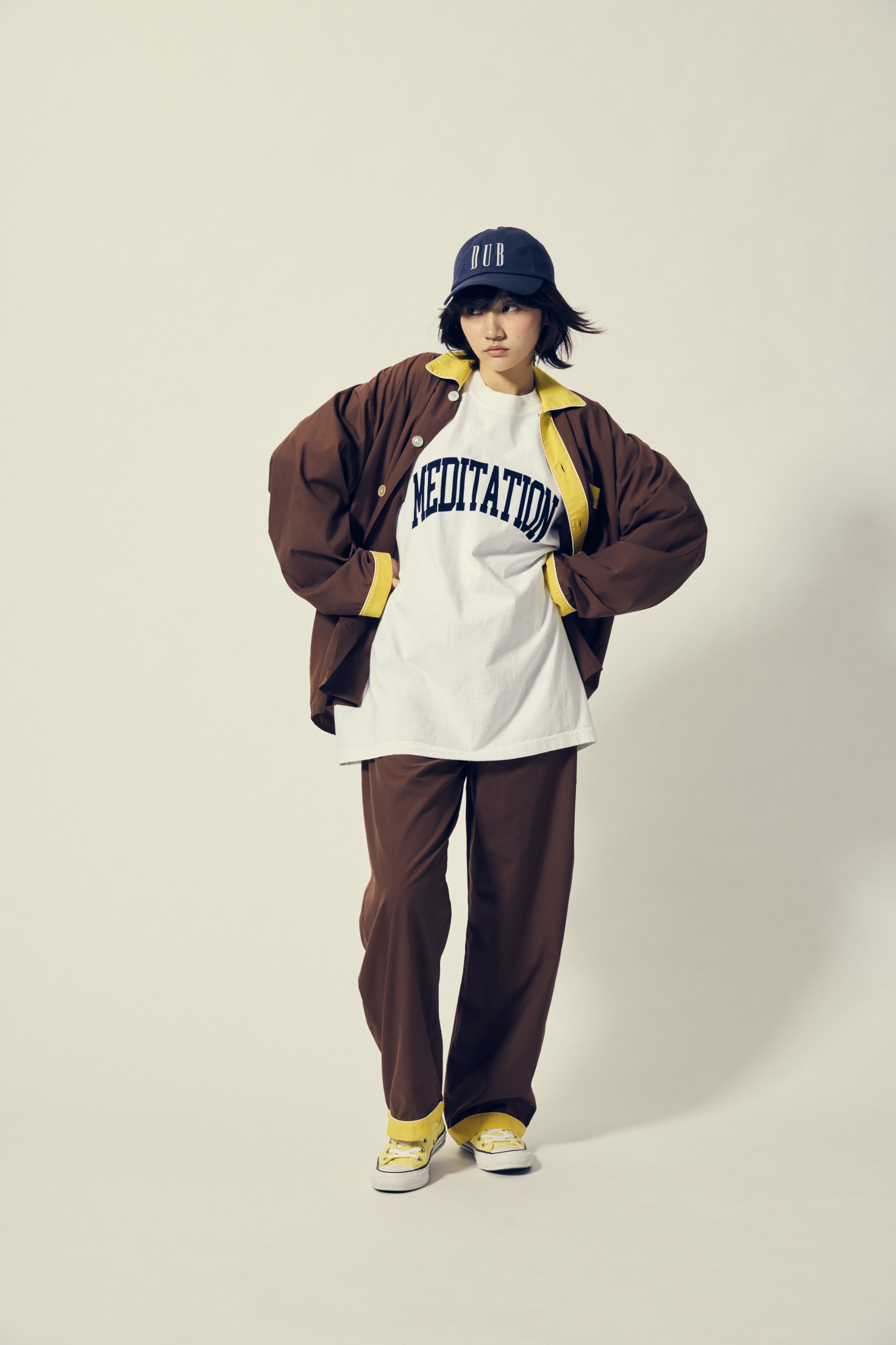 MEDITATION FLOCKY PRINT T-SHIRT